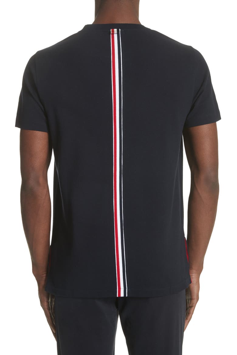 Stripe Crewneck T-Shirt, Alternate, color, NAVY