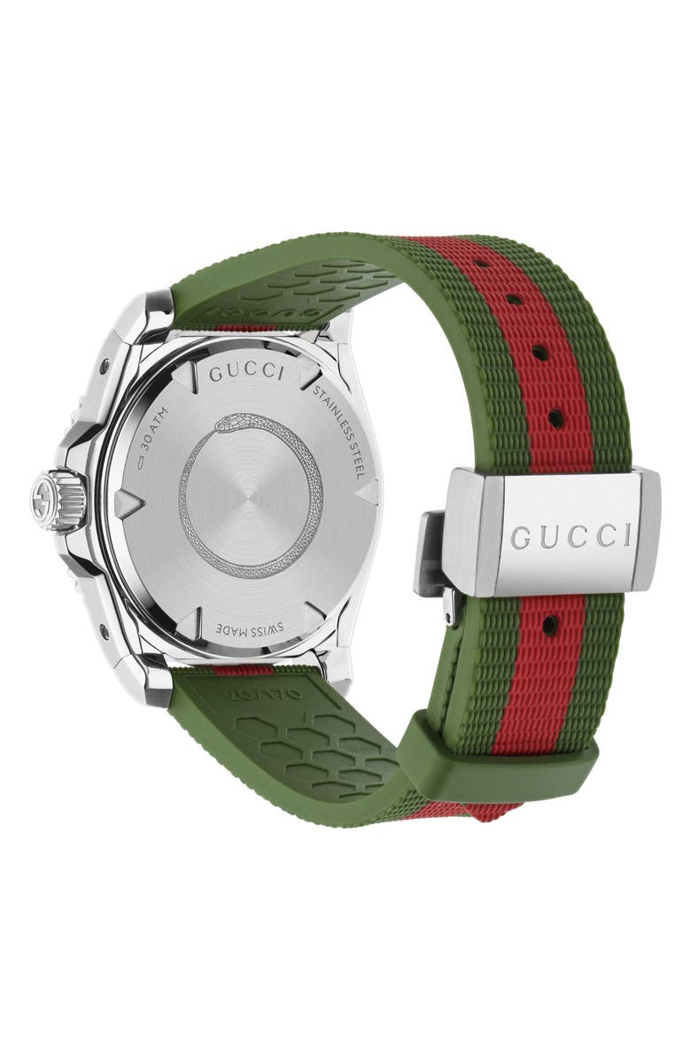 Gucci Dive Rubber Strap Watch, 40mm, Alternate, color,