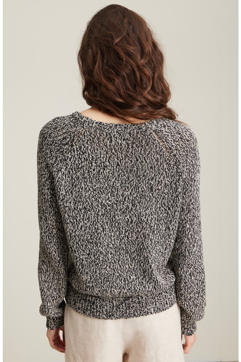 Raglan Sweater, Alternate, color, BLACK- BEIGE MARL