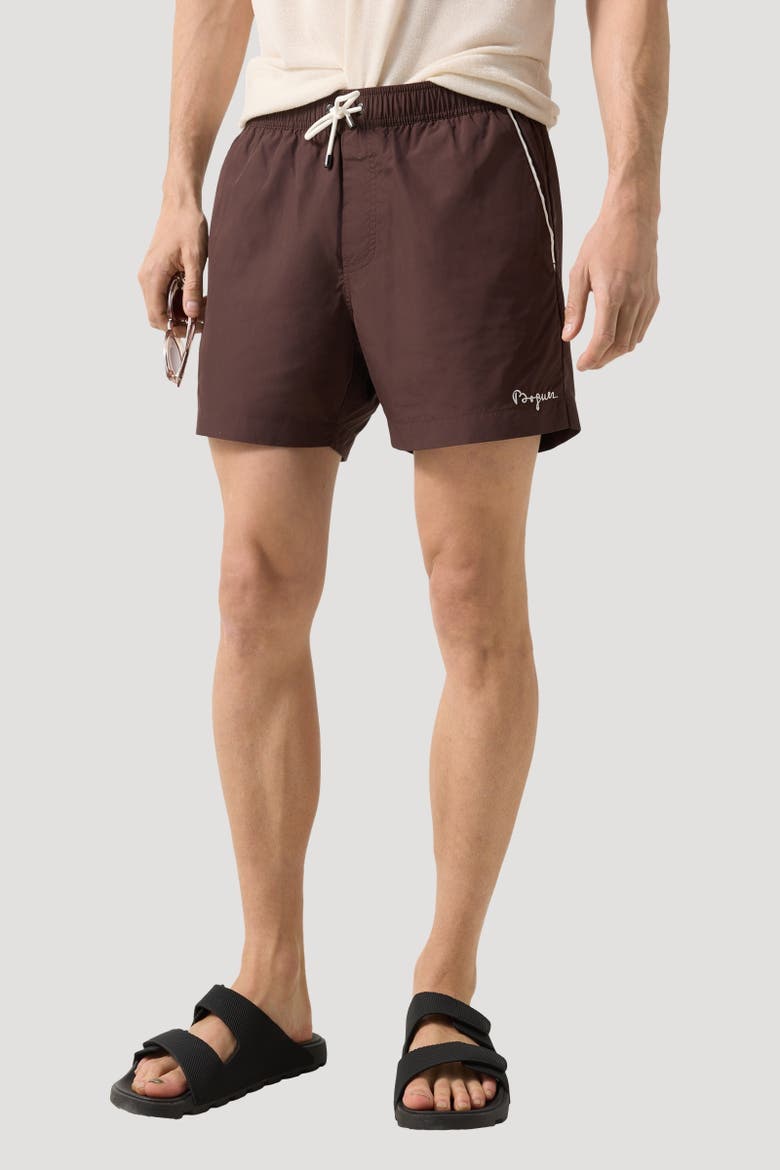 Paul Swim Shorts, Alternate, color, Dark brown