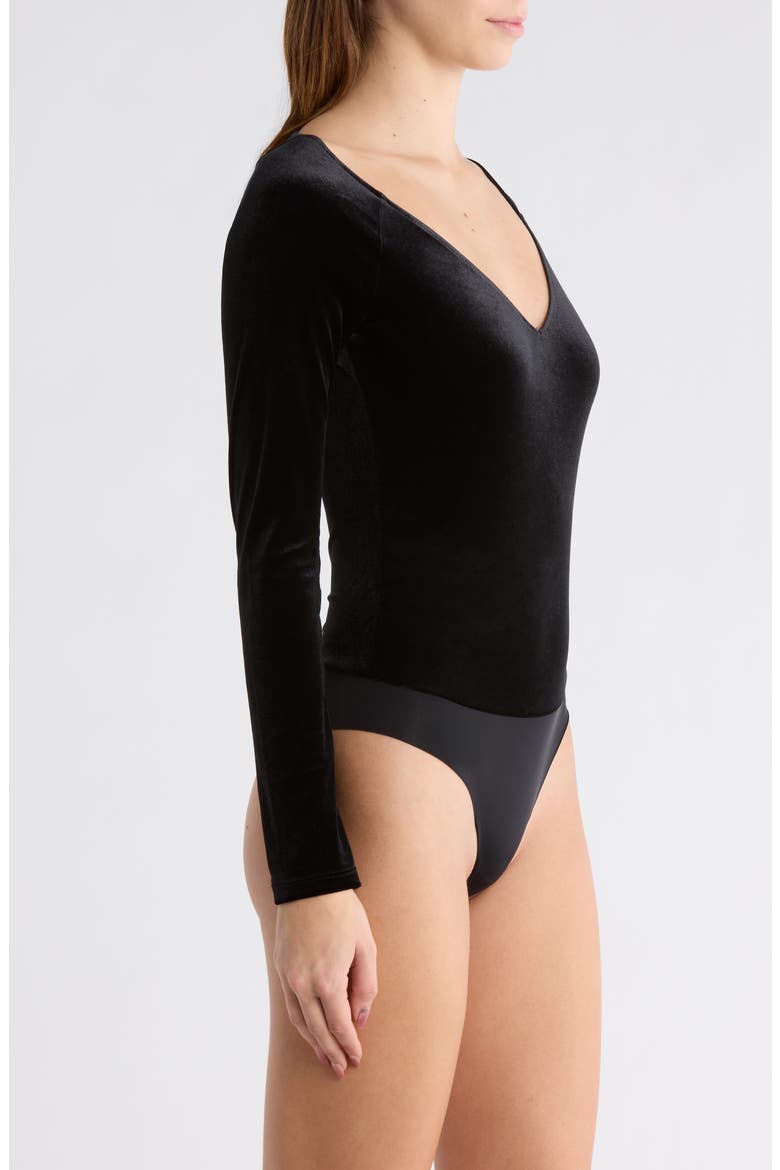 Winona Long Sleeve Bodysuit, Alternate, color, BLACK