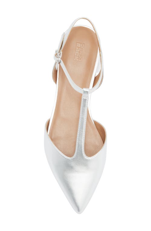 Nordstrom Rack Beverly Pointed Toe Flat In Silver