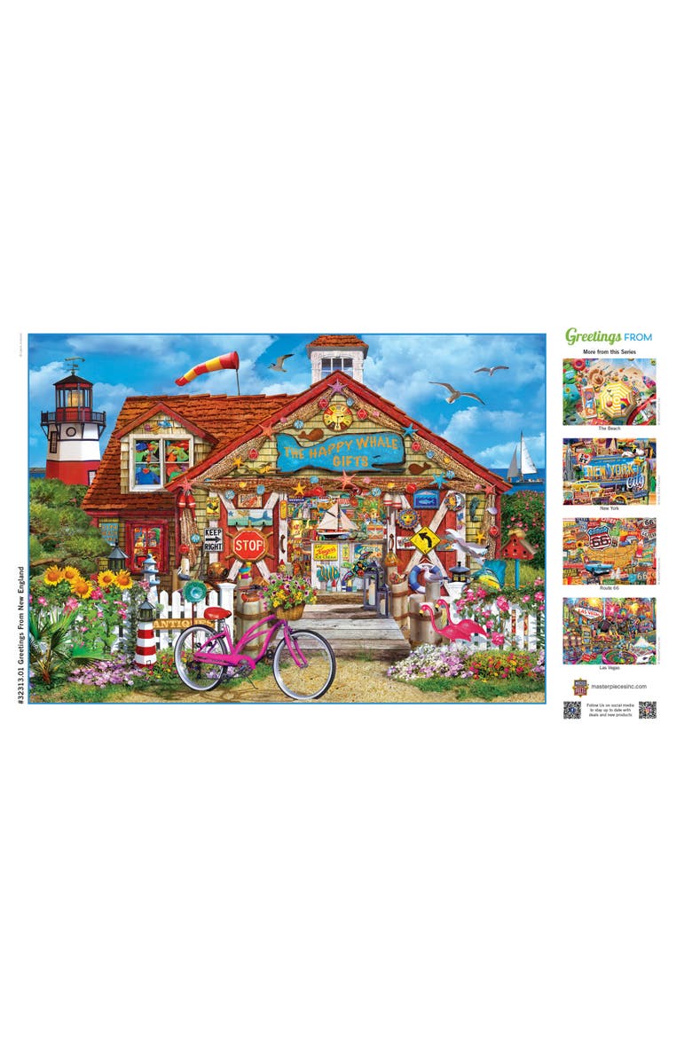 Greetings From New England 500pc Puzzle, Alternate, color, Multicolor