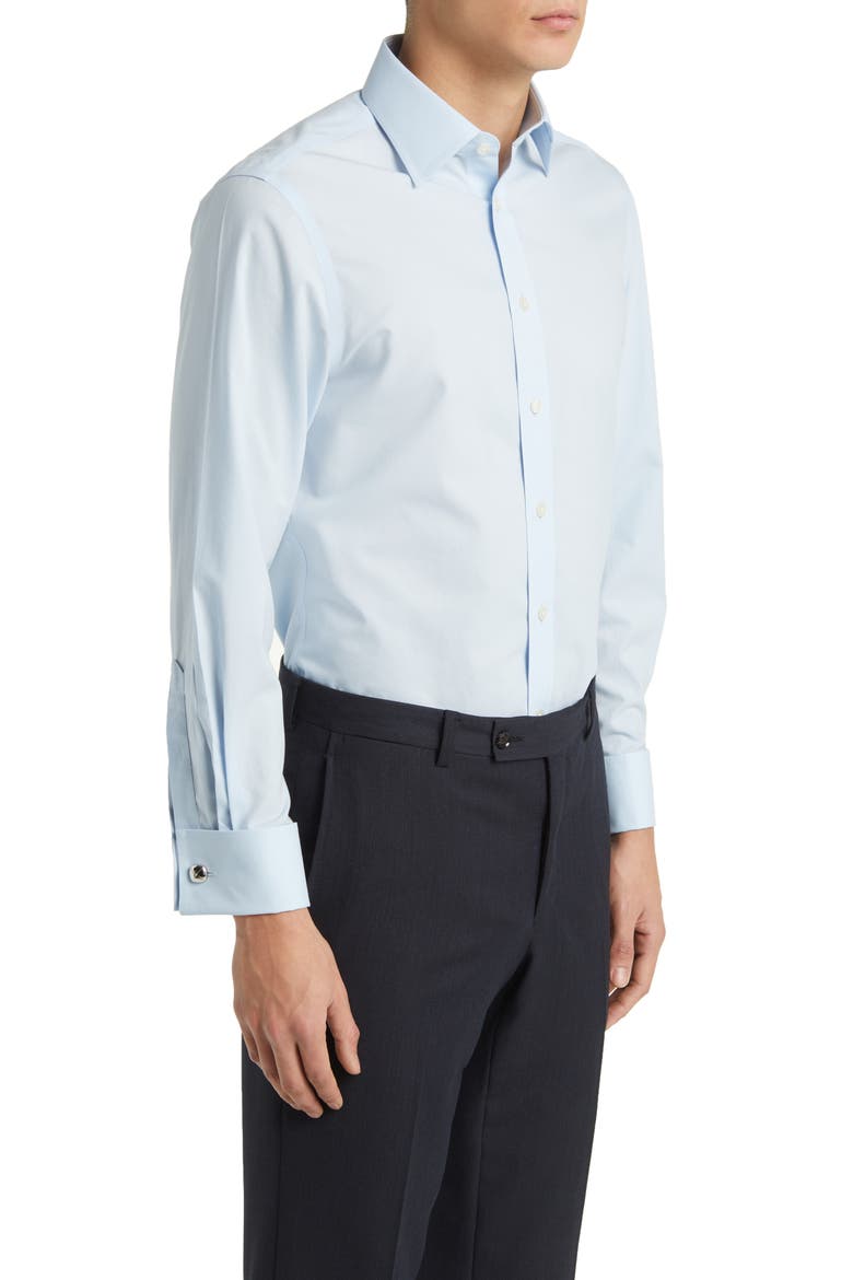 Non-Iron Poplin Shirt, Alternate, color, SKY BLUE