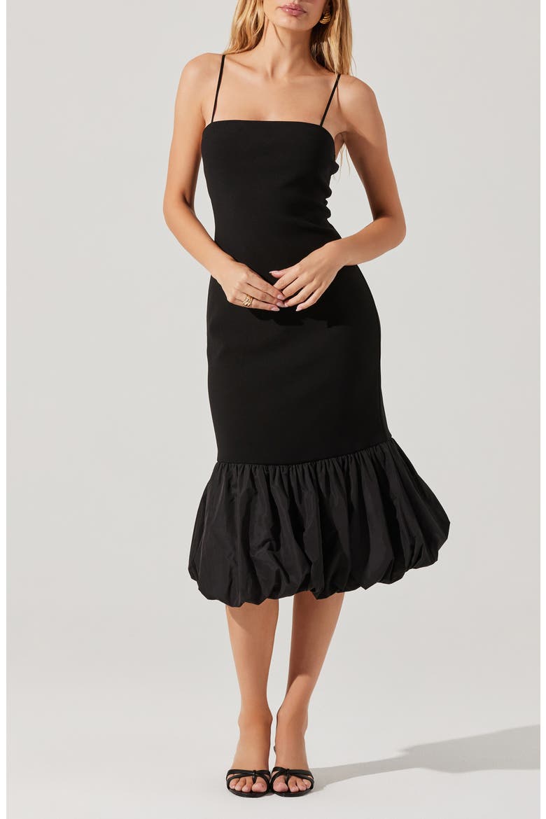 Brittnea Mermaid Dress, Alternate, color, BLACK