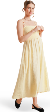 Nom Maternity The Easy Smocked Maternity Midi Dress