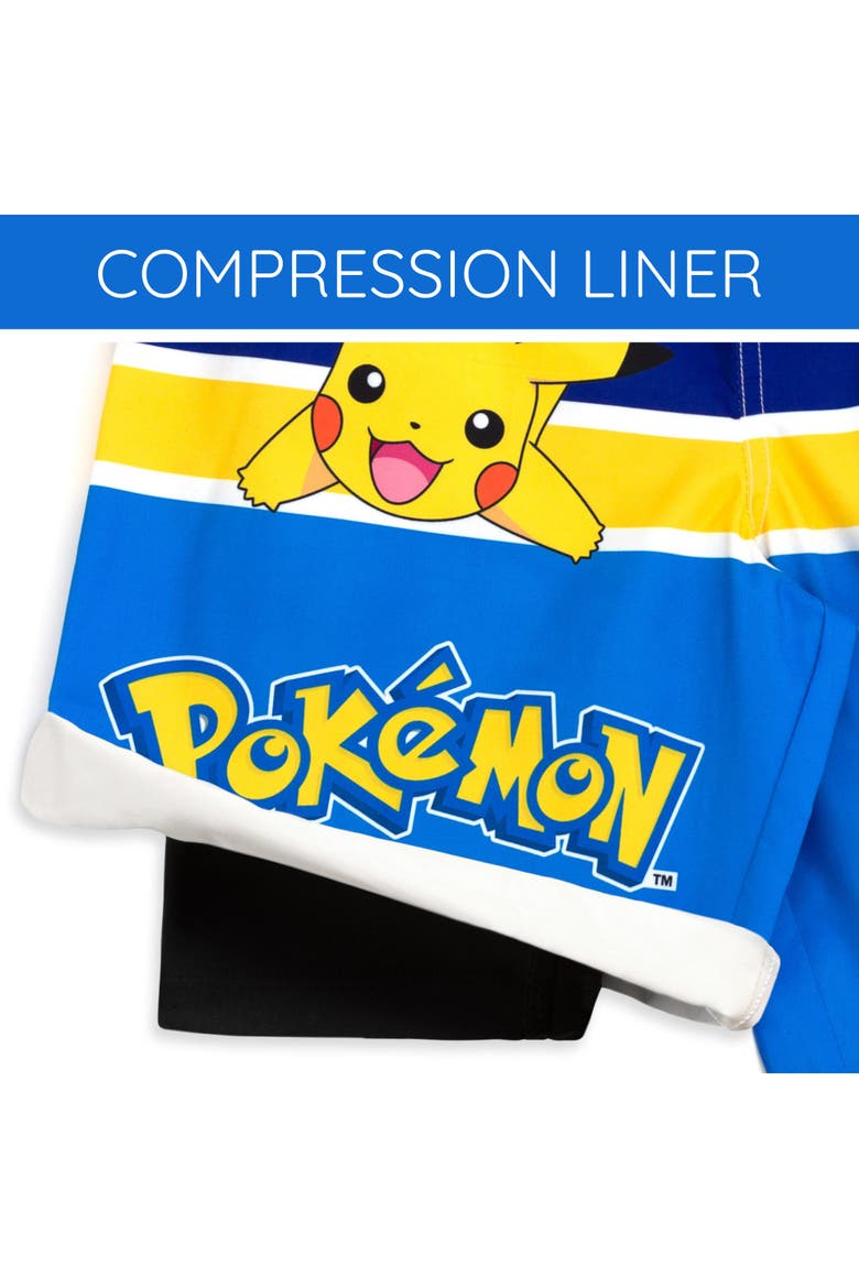 Swimwear Swim Trunks, Alternate, color, Piplup Quaxly Blue
