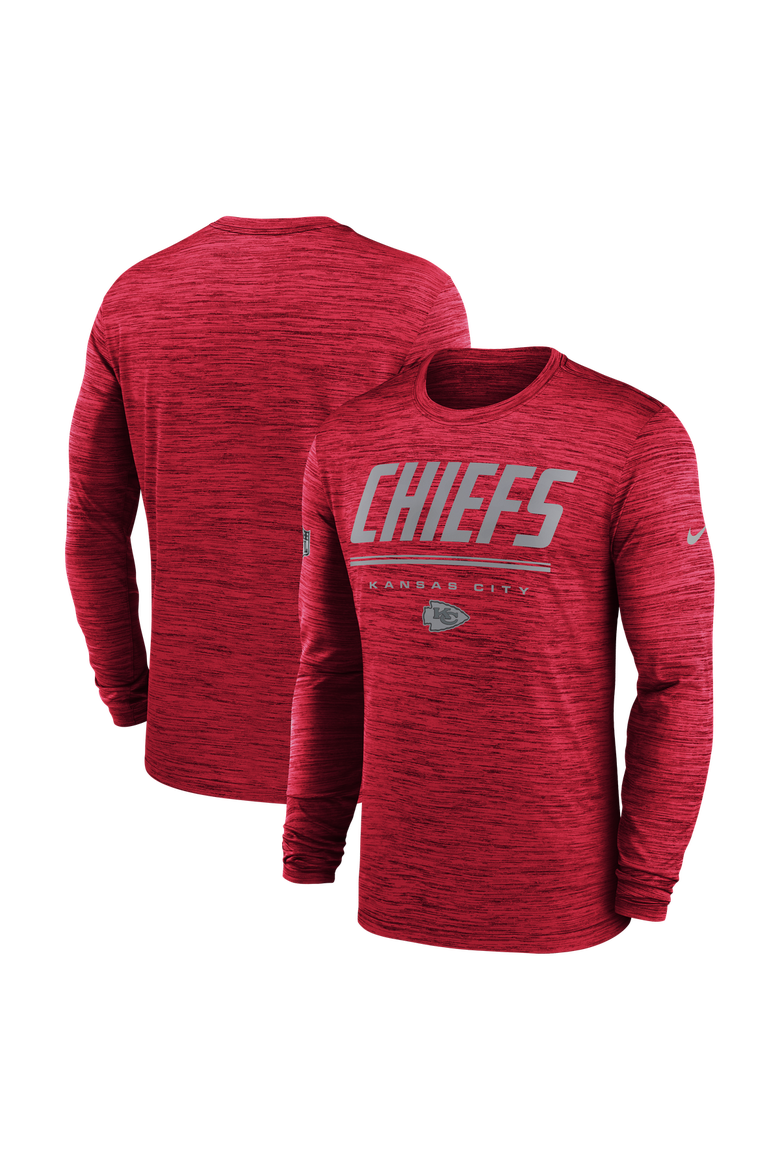 Men's Nike Red Kansas City Chiefs Sideline Offensive Transition Velocity Dri-FIT Long Sleeve T-Shirt, Main, color, Red