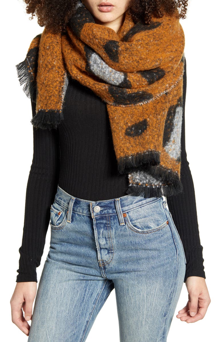 BP. Leopard Throw Blanket, Main, color,