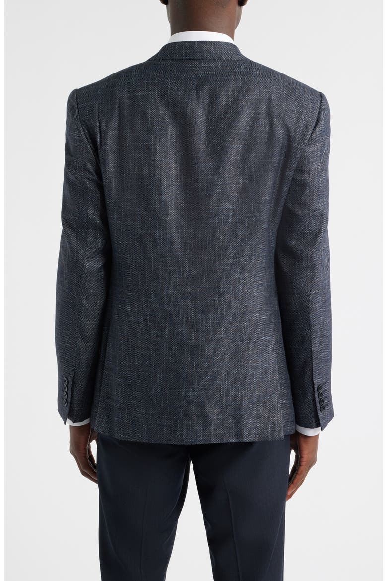 G-Line Textured Blue Mélange Sport Coat, Alternate, color, SOLID MEDIUM BLUE
