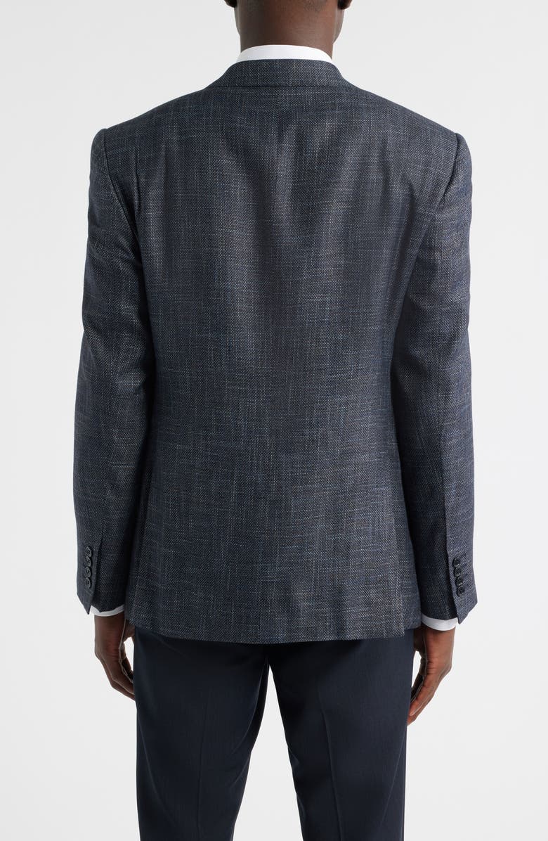Emporio Armani G-Line Textured Blue Mélange Sport Coat, Alternate, color, Solid Medium Blue