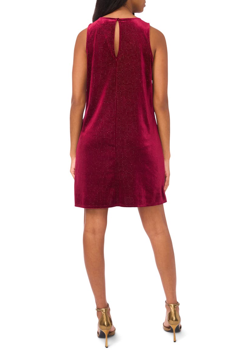 Shimmer Keyhole Shift Minidress, Alternate, color, WINE