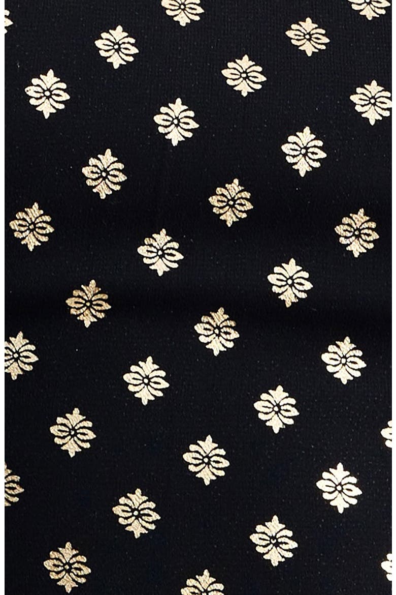 Eva Brocade Silk Crop Top, Alternate, color, BLACK