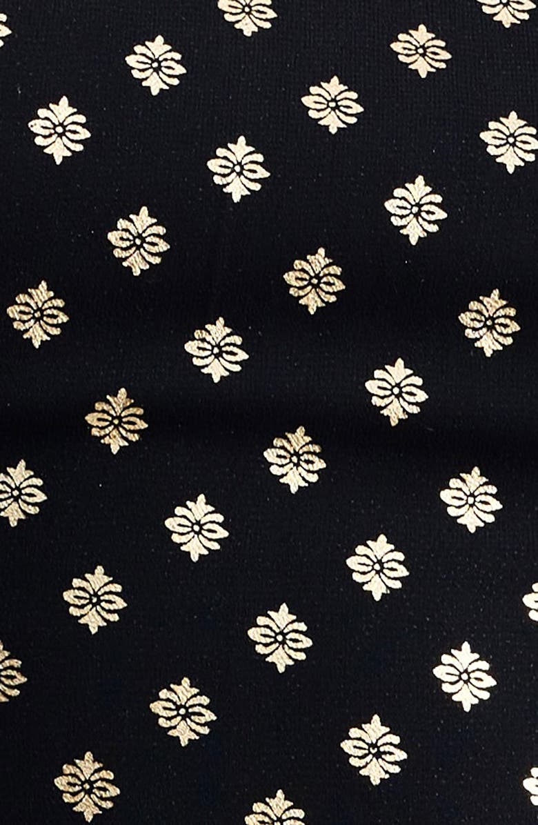 holiCHIC Eva Brocade Silk Crop Top, Alternate, color, Black