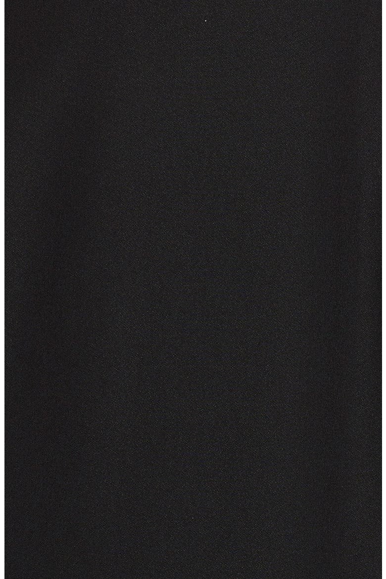 Embellished Colorblock Crepe Gown with Bolero, Alternate, color, BLACK/ IVORY