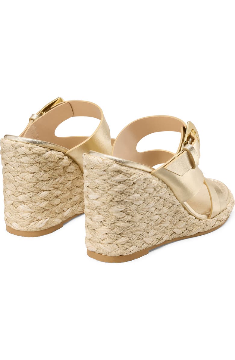 Stuart Weitzman Sai Wedge Sandal, Alternate, color, Light Gold