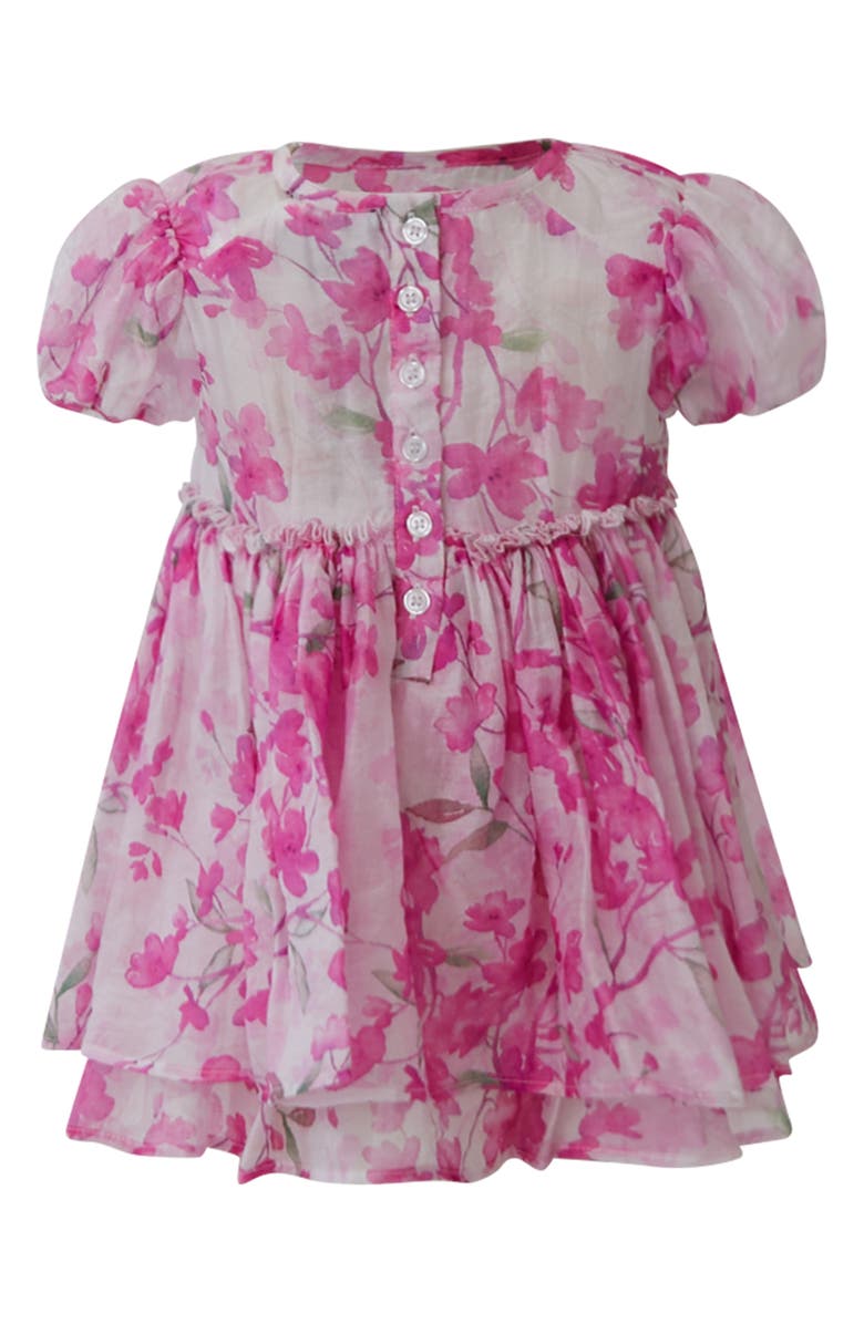 Bardot Junior Kids' Lucia Blooms Floral Dress, Alternate, color, Pink Bloom