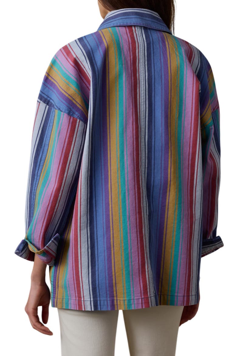 Sunset Stripe Denim Chore Jacket, Alternate, color, PAINTED ROW STRIPE
