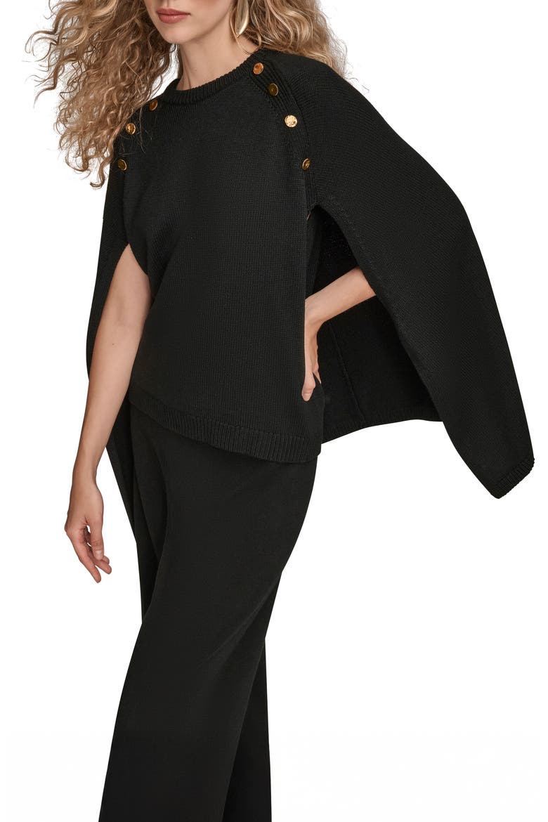 Cape Sweater, Alternate, color, BLACK