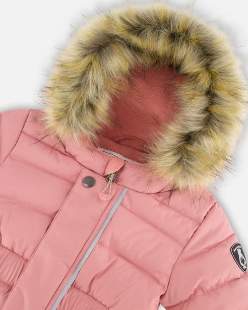 Deux Par Deux Baby Girl One-piece Original Puffy Snowsuit In Pink