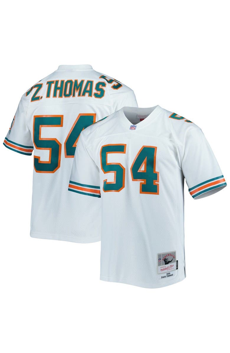Mitchell & Ness Men's Mitchell & Ness Zach Thomas White Miami Dolphins Legacy Replica Jersey, Main, color, White