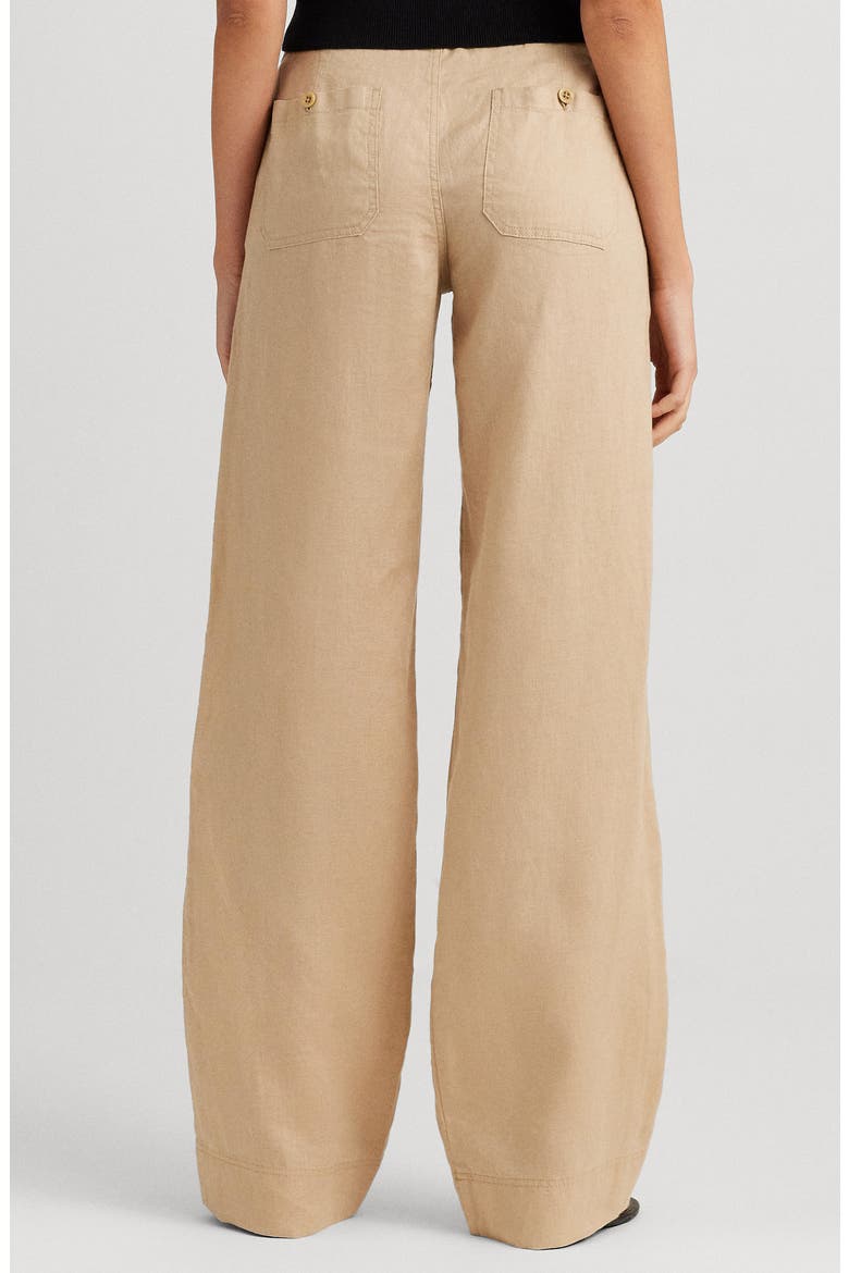 Wide Leg Linen Pants, Alternate, color, BIRCH BEIGE