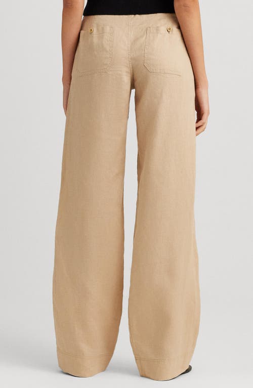 RALPH LAUREN LAUREN RALPH LAUREN WIDE LEG LINEN PANTS