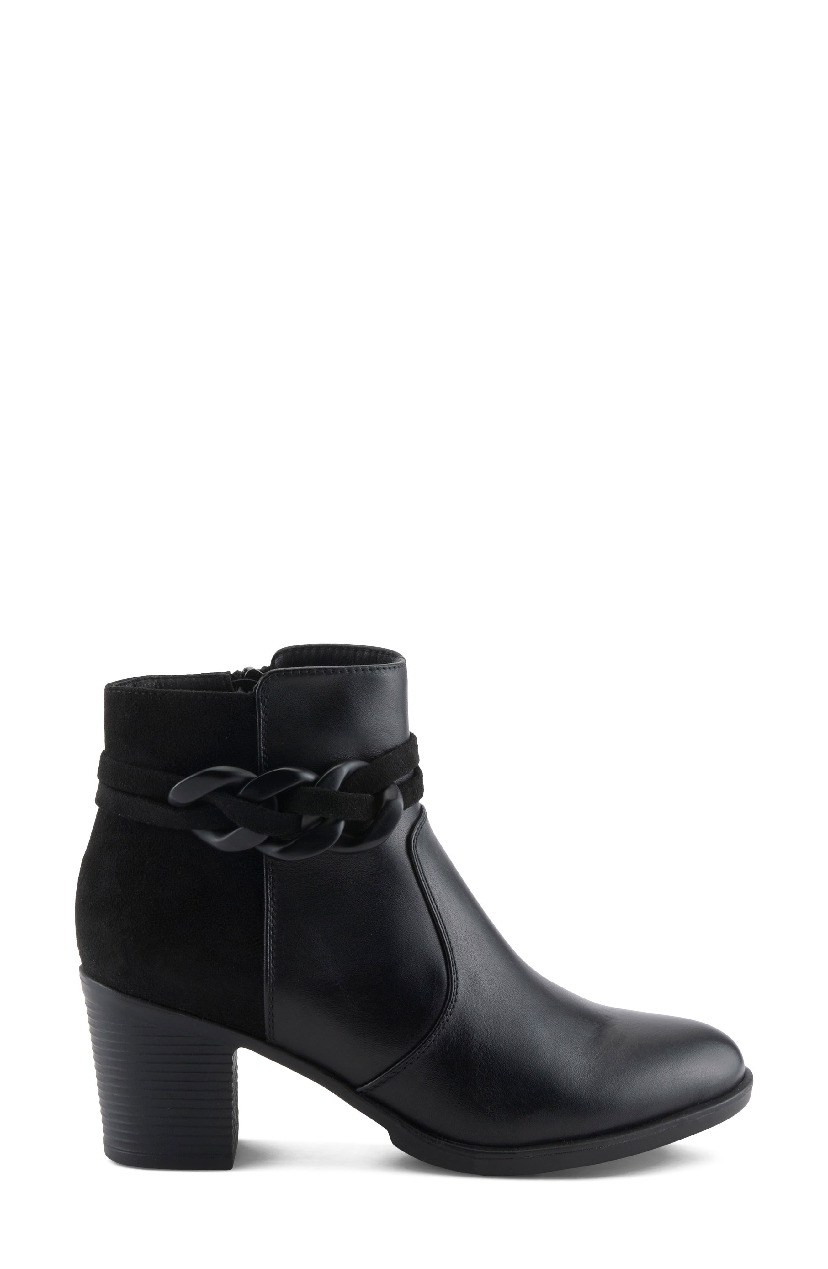 Doriax Leather Bootie, Alternate, color, BLACK