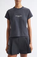 Alexander Wang Shrunken Cotton Logo T-Shirt