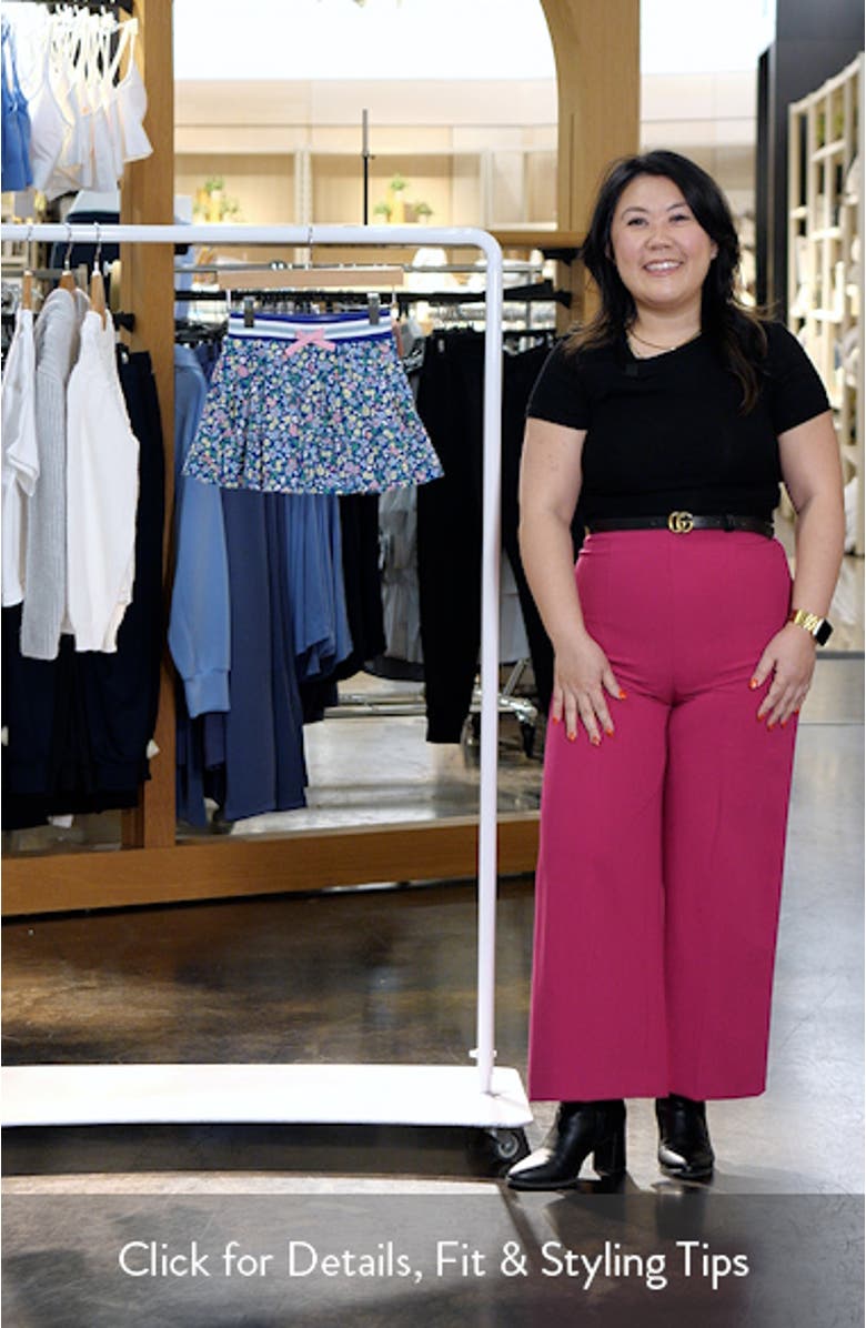 Kids' Floral Pleated Cotton Skort, sales video thumbnail