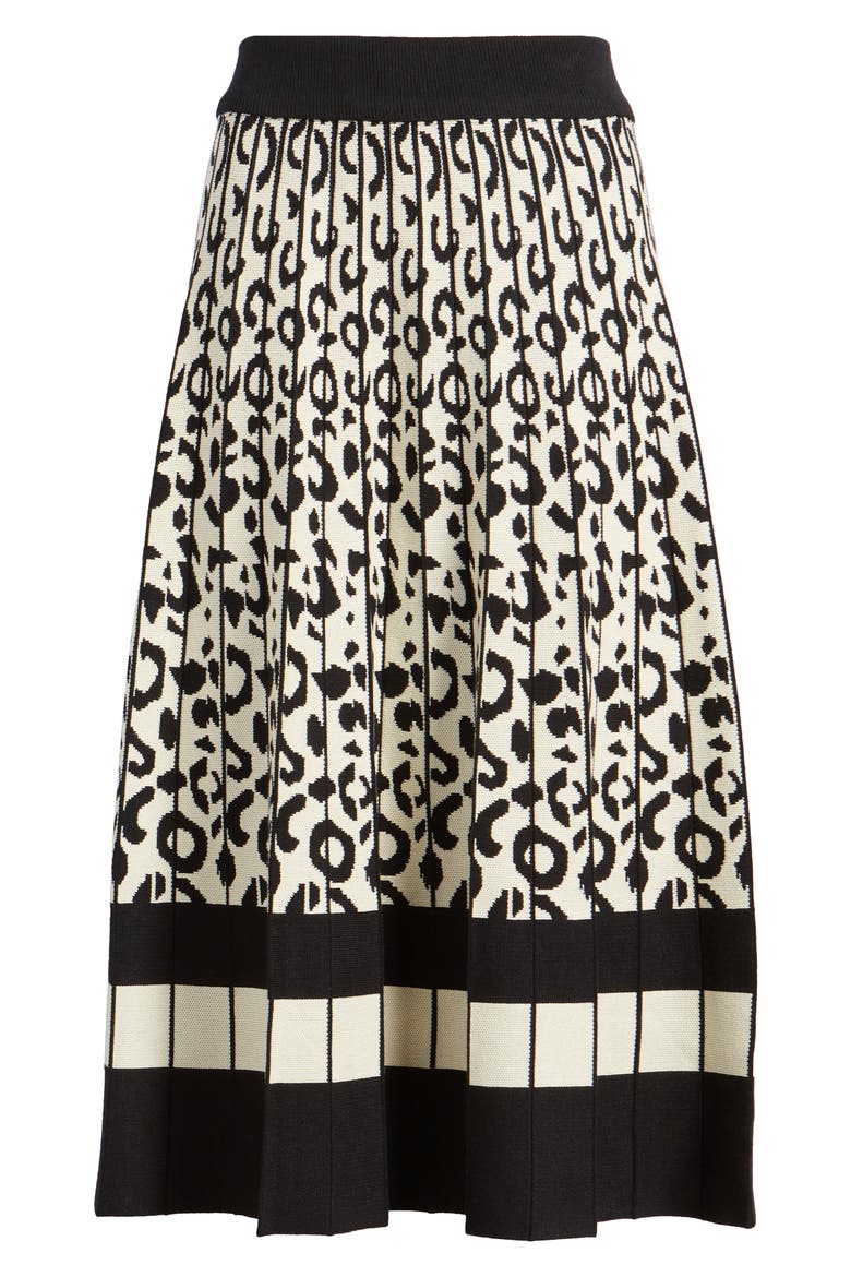 Mija Jacquard Skirt, Alternate, color, BLACK