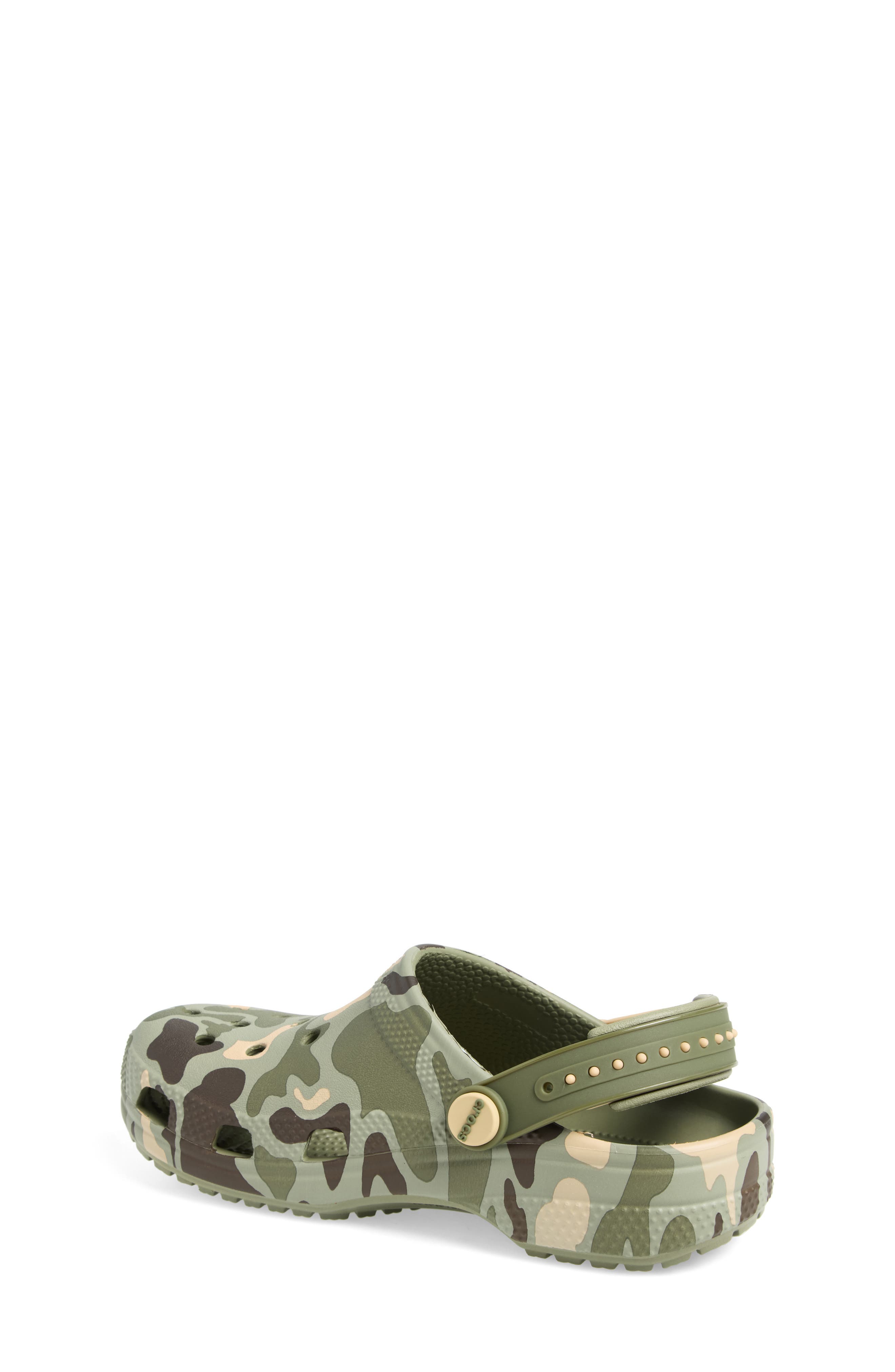 Kids' Classic Snap Back Strap Clog, Alternate, color, CARGO/ MULTI
