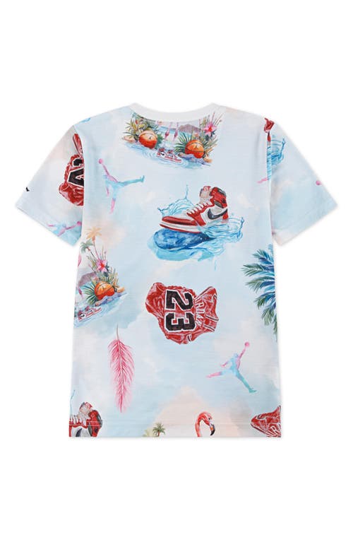 Jordan Kids' Flamingo Print T-shirt In White