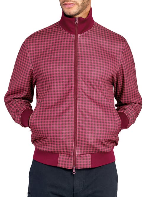 Construct Houndstooth Track Jacket In Red