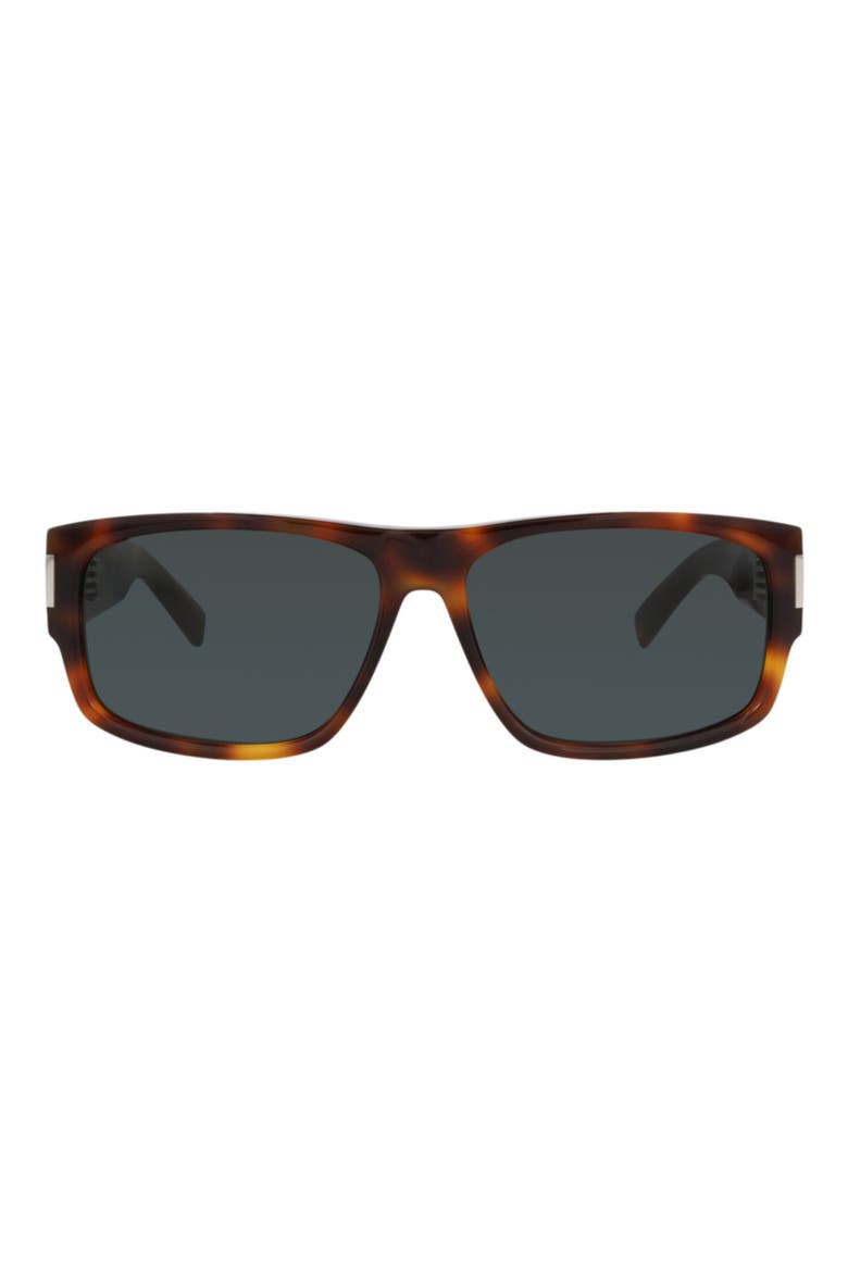 59mm Rectangular Sunglasses, Main, color, HAVANA HAVANA BLACK