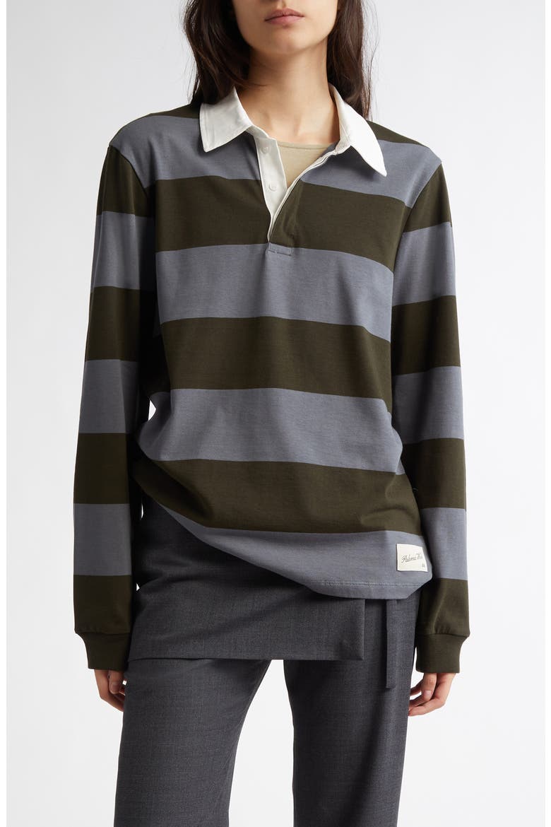 Susu Organic Cotton Rugby Shirt, Main, color, KHAKI