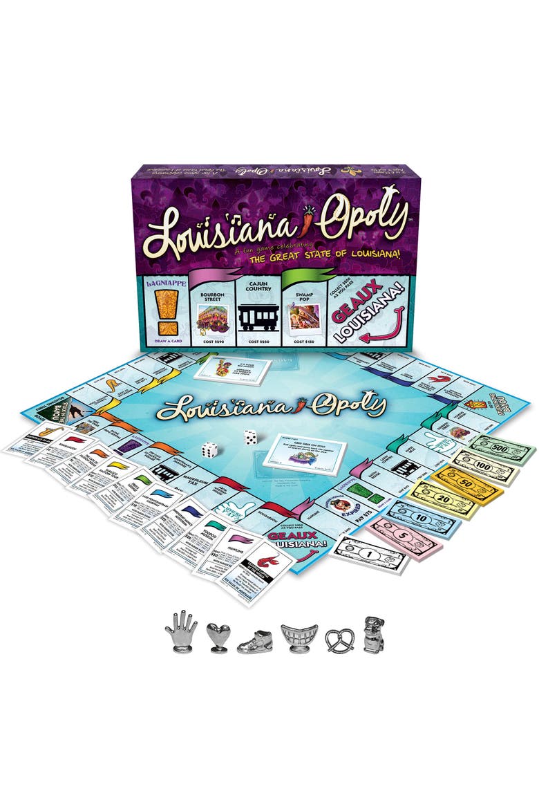 Louisiana Opoly Board Game, Alternate, color, Multicolored