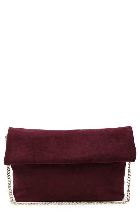 Faux Suede Clutch