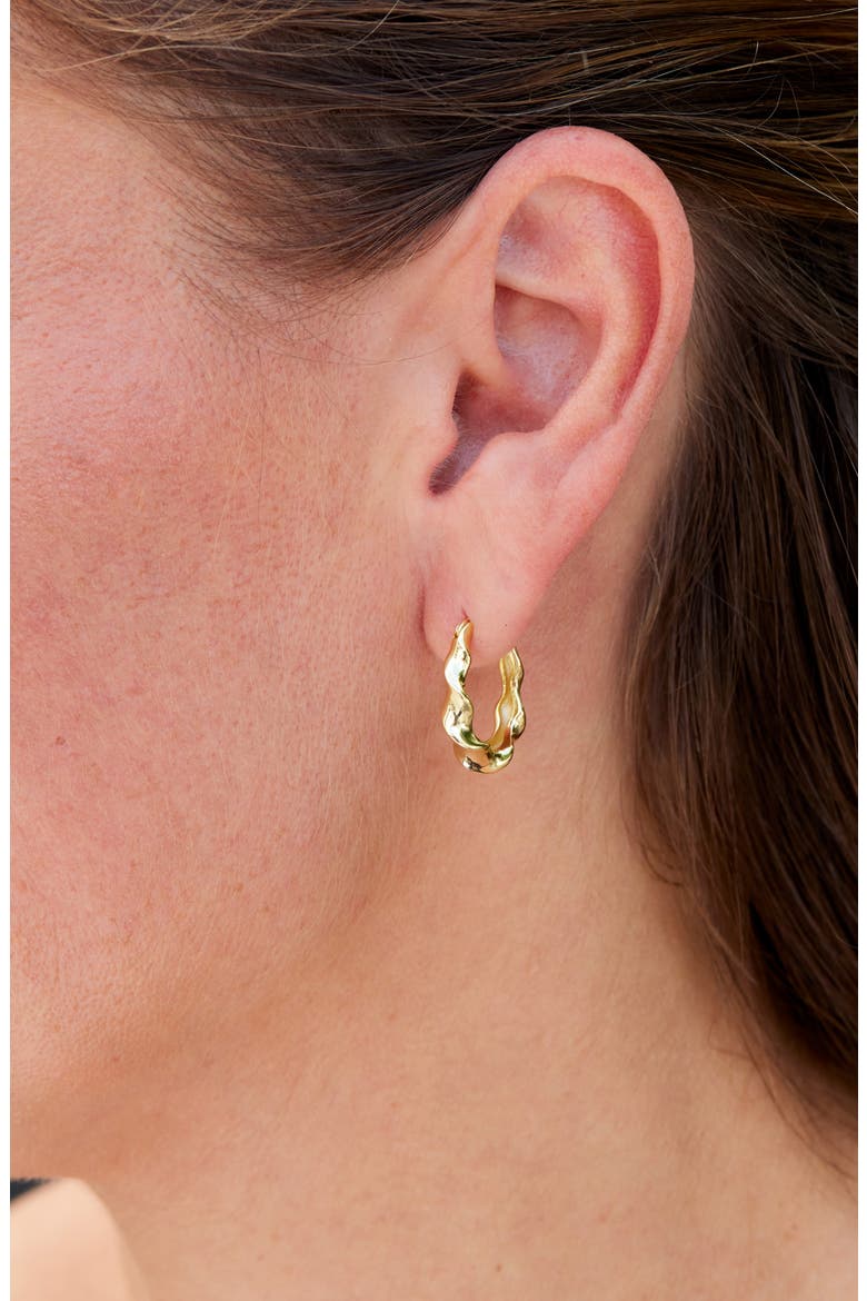 Twisted Swirl Petite Hoop Earrings, Alternate, color, YELLOW