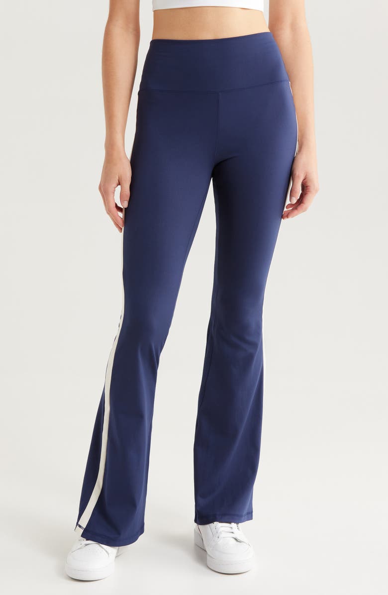 PacSun Classic Stripe Flare Leggings, Main, color, Peacoat W/ White Sand