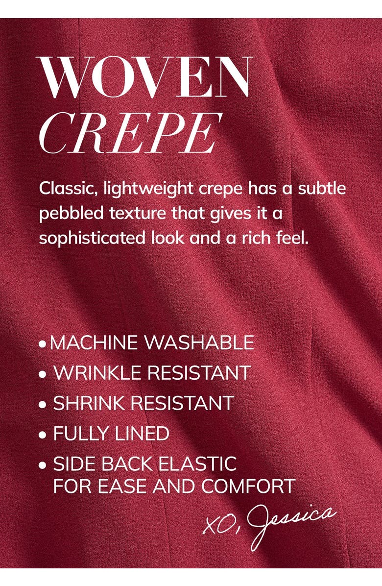 Jessica London 2-Piece Stretch Crepe Single-Breasted Pantsuit, Alternate, color, Black Houndstooth