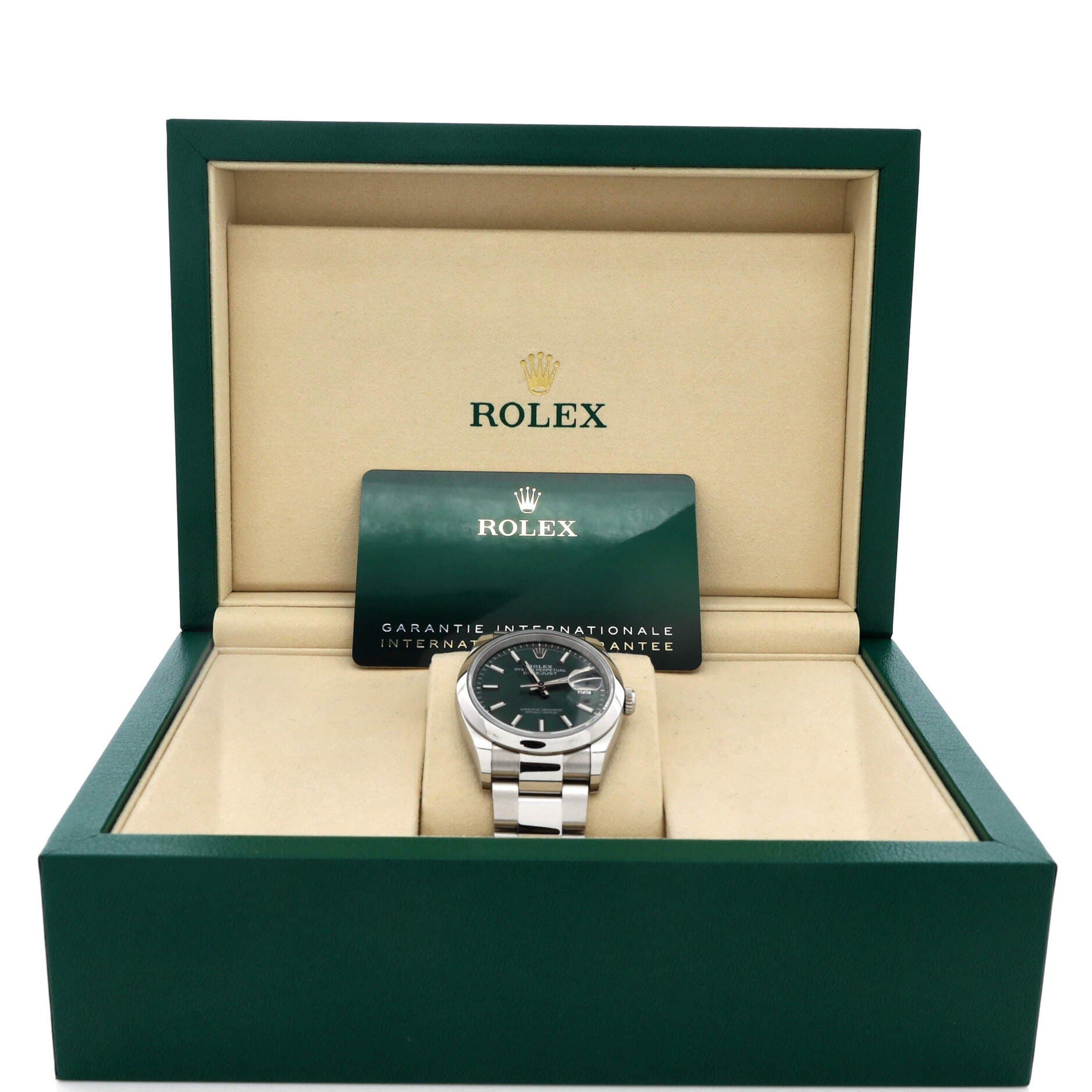 Oyster Perpetual Datejust Mint Green Automatic Watch Stainless Steel 36, Alternate, color, Metallic Silver