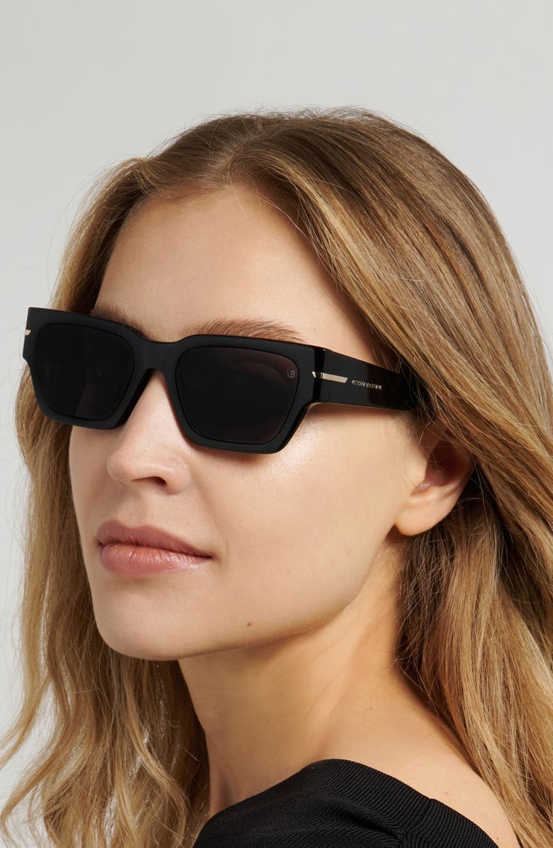 Victoria Beckham 53mm Square Sunglasses, Alternate, color, Black/ Grey