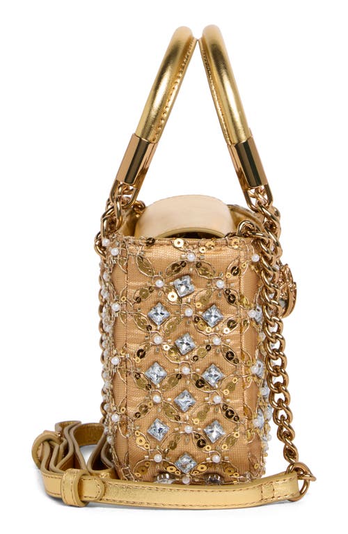 Kurt Geiger London Mini Sequin Kensington Convertible Crossbody Bag In Gold