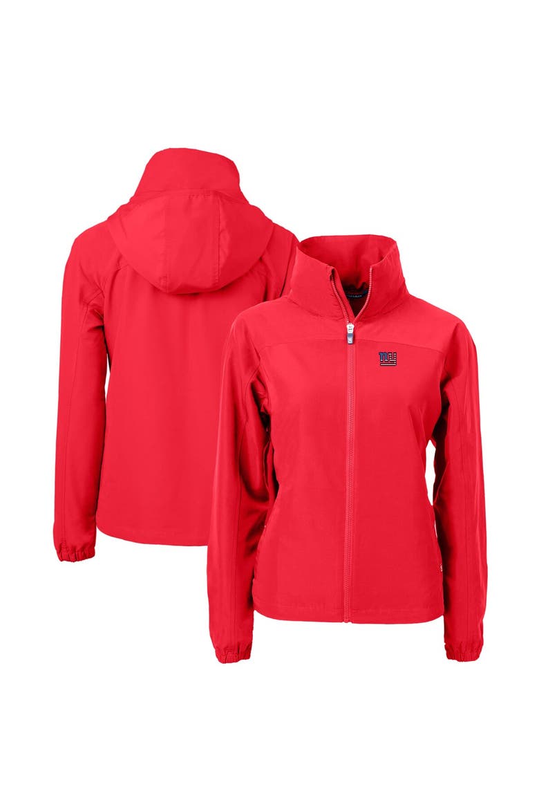 Women's Cutter & Buck Red New York Giants Charter Eco Recycled Full-Zip Jacket, Alternate, color, Red