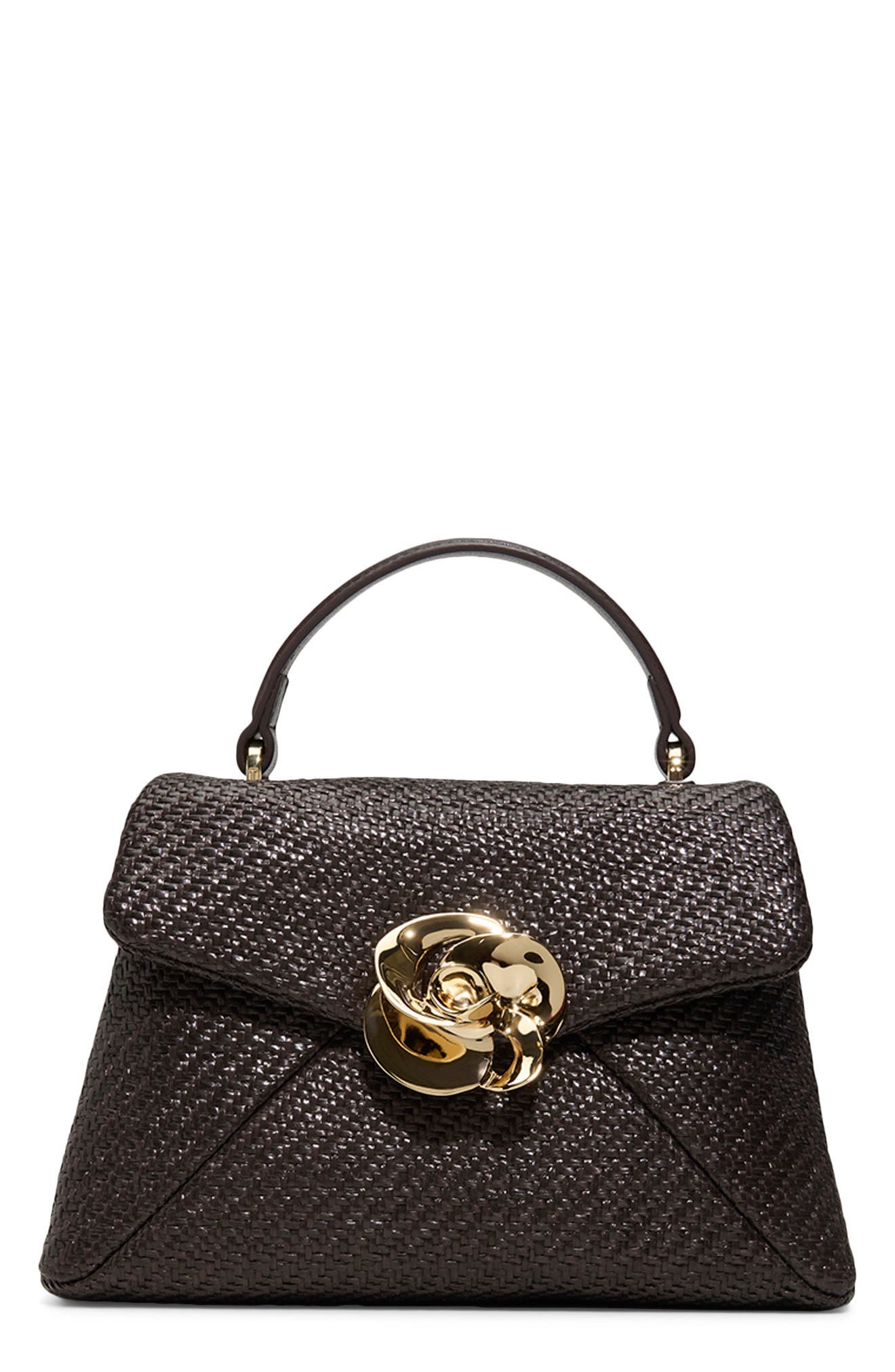 Poppy Rose 2.0 Woven Handbag, Main, color, DARK BROWN