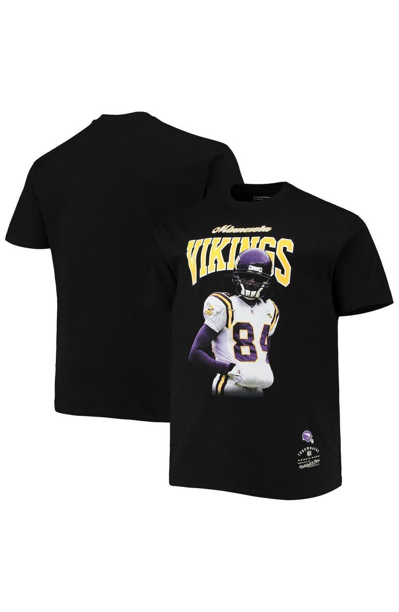 Mitchell & Ness Men's Mitchell & Ness Randy Moss Black Minnesota Vikings Big & Tall Player Name & Number T-Shirt, Main, color, 