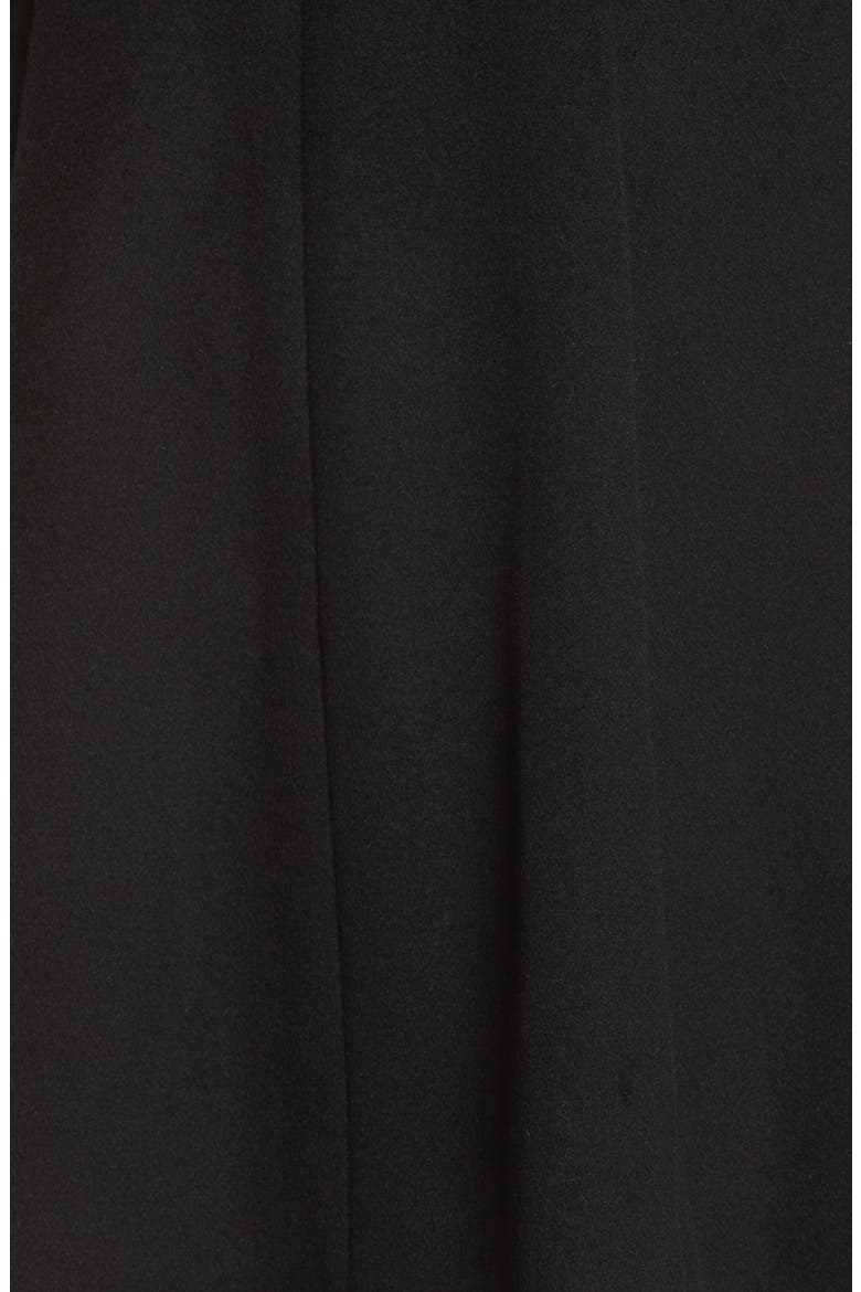 Notch Collar Wool Blend Coat, Alternate, color, BLACK