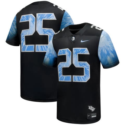 Men's Nike #25 Black UCF Knights 2025 Space Game Football Game Jersey