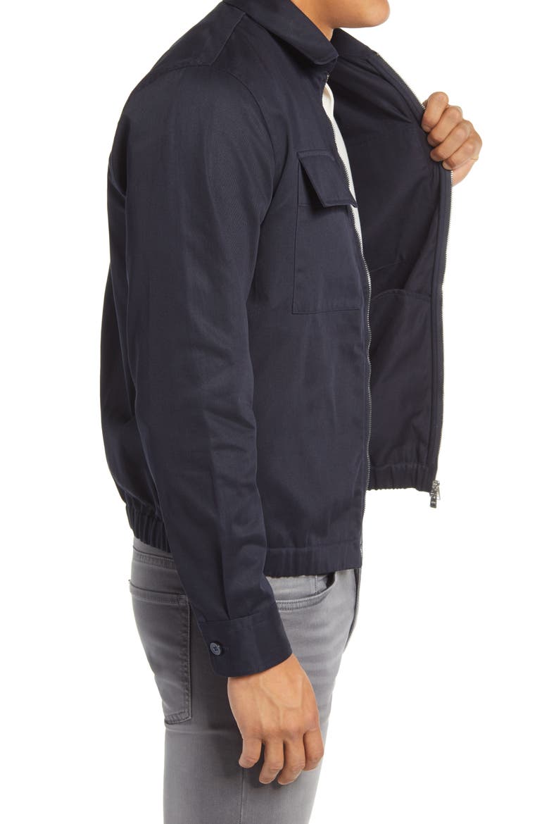 Lawson Zip-Up Twill Jacket, Alternate, color, DARK BLUE